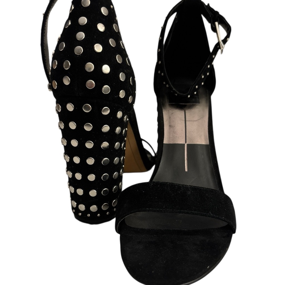 Dolce Vita Black Studded Block Heel Sandals